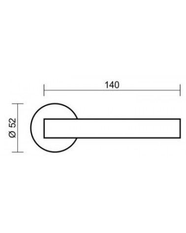 Tirador de puerta moderno RADIUS con dimensiones