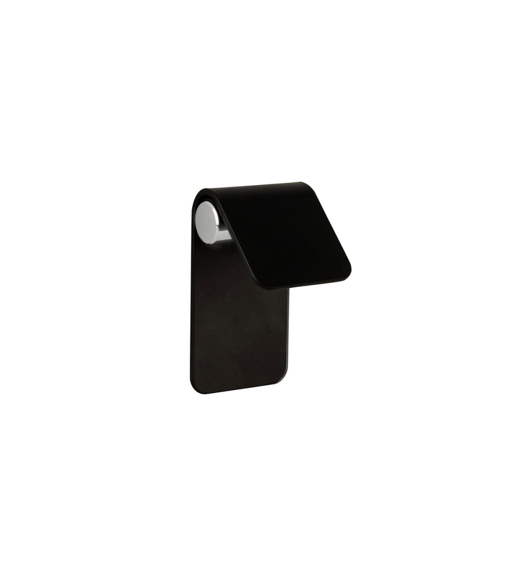 Tirador de mueble negro mate/cromo brillante TORN-1 tirador de diseño