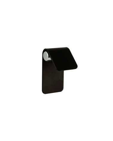 Tirador de mueble negro mate/cromo brillante TORN-1 tirador de diseño