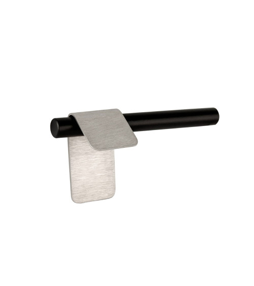 Tirador de mueble acero inoxidable/negro mate TORN-3 tirador de diseño