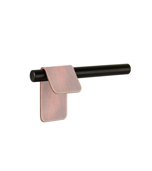 Tirador de mueble cobre envejecido/negro mate TORN-3 tirador de diseño