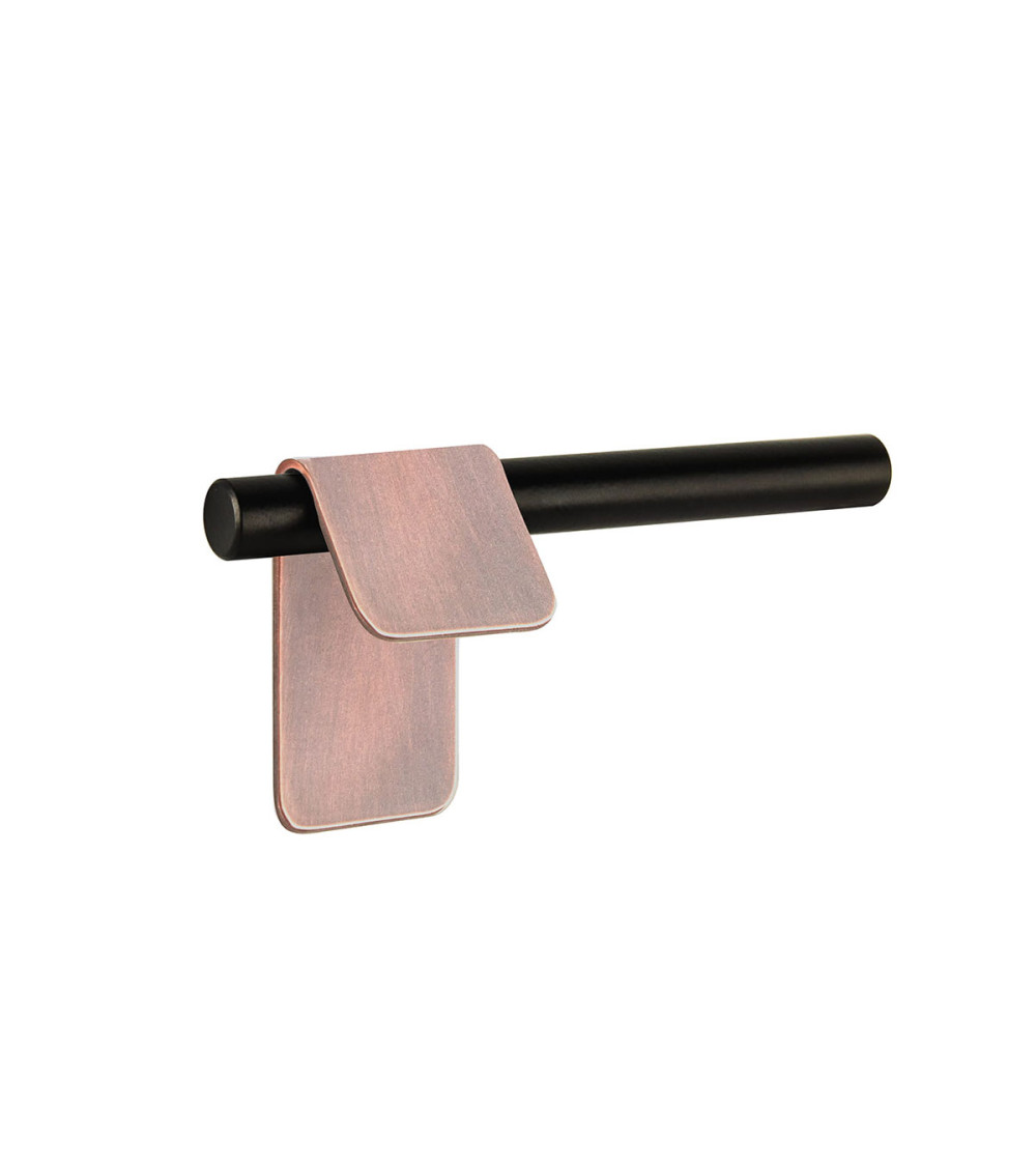 Tirador de mueble cobre envejecido/negro mate TORN-3 tirador de diseño