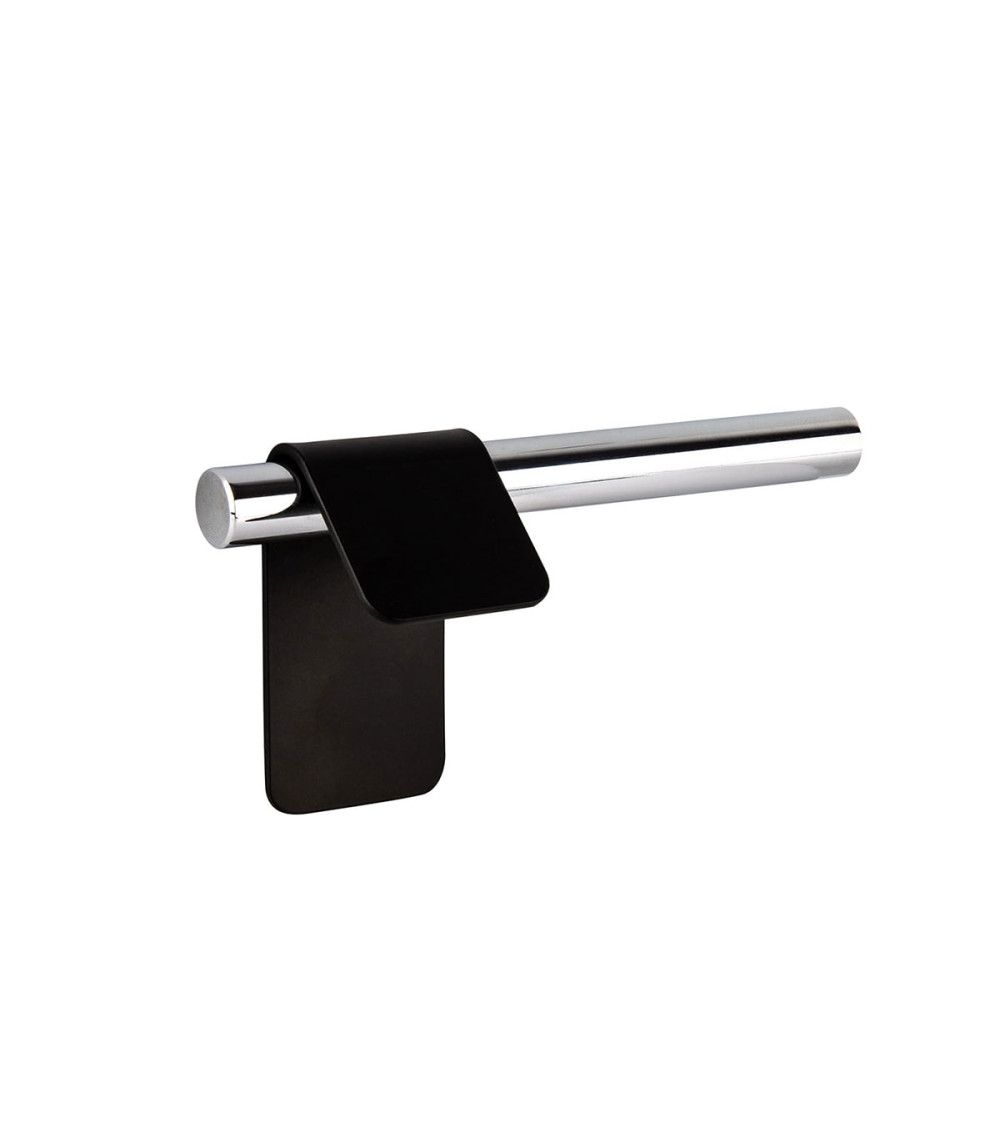Tirador de mueble negro mate/cromo brillante TORN-3 tirador de diseño