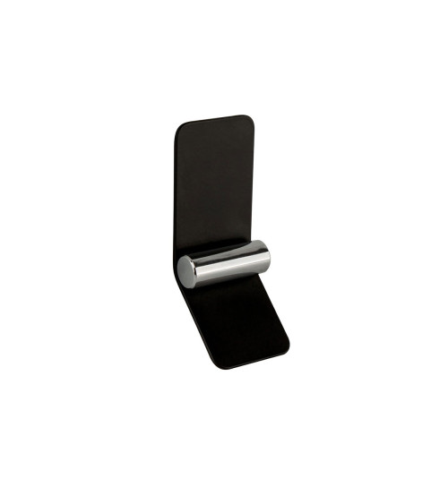 Tirador de mueble negro mate/cromo brillante TORN-2 tirador de diseño
