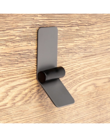 Tirador de mueble antracita/negro mate TORN-2 tirador de diseño fijado en una superficie de madera