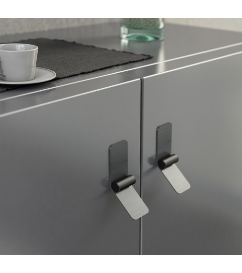 Tirador de mueble antracita/negro mate TORN-2 tirador de diseño