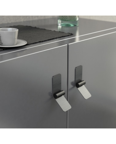 Tirador de mueble antracita/negro mate TORN-2 tirador de diseño fijado en un mueble