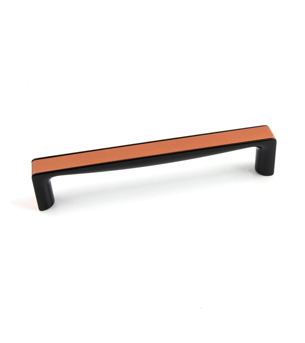 Tirador de mueble cobre/negro brillante TWIX tirador de diseño
