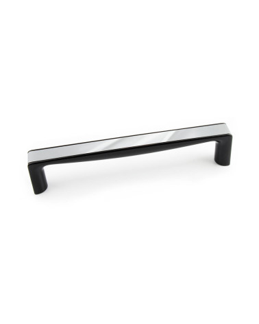 Tirador de mueble cromo brillante/negro brillante TWIX tirador de diseño
