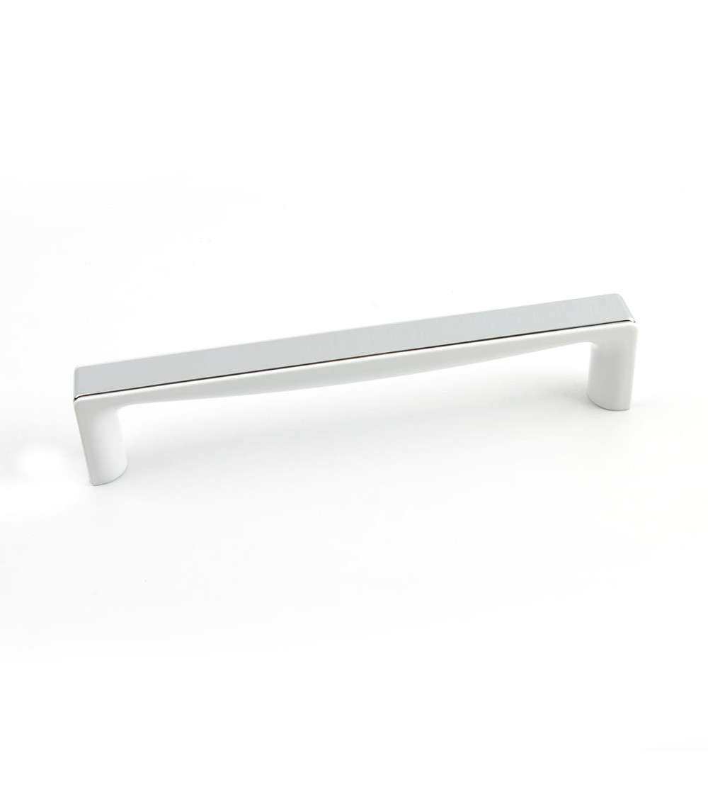 Tirador de mueble cromo brillante/blanco brillante TWIX tirador de diseño