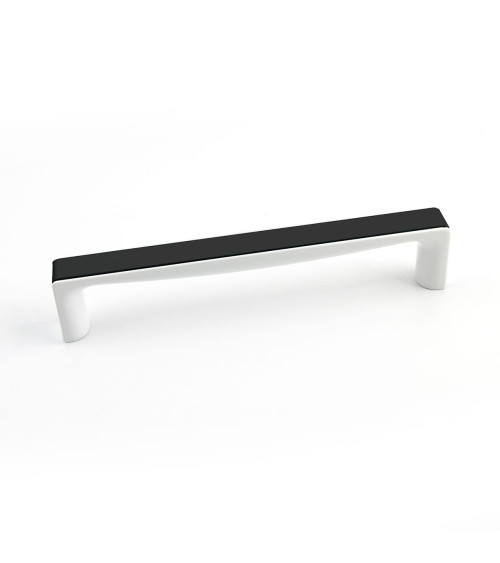 Tirador de mueble negro brillante/blanco brillante TWIX tirador de diseño
