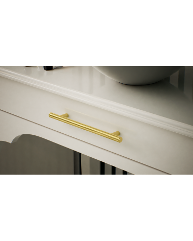 Tirador de mueble oro pulido CRUSO tirador de diseño montado en un cajón
