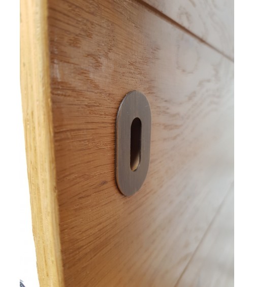 Roseta de puerta VERUM slim, con llave de habitación - tirador de diseño