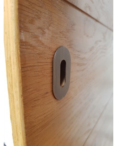 Roseta de puerta VERUM slim, con llave de habitación - tirador de diseño