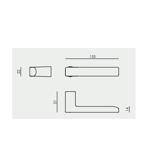 Tirador de puerta VERUM Baar, minimalismo extremo - tirador de diseño