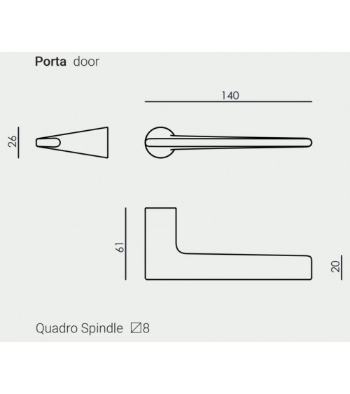 Manilla de puerta VERUM Lieve, diseño ultrafino - manilla de diseño