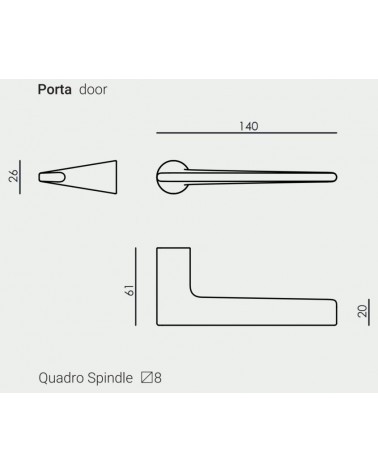 Tirador de puerta VERUM Lieve, diseño ultra fino - tirador de diseño