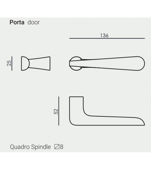 Tirador de puerta VERUM Pepe, para puertas invisibles - tirador de diseño