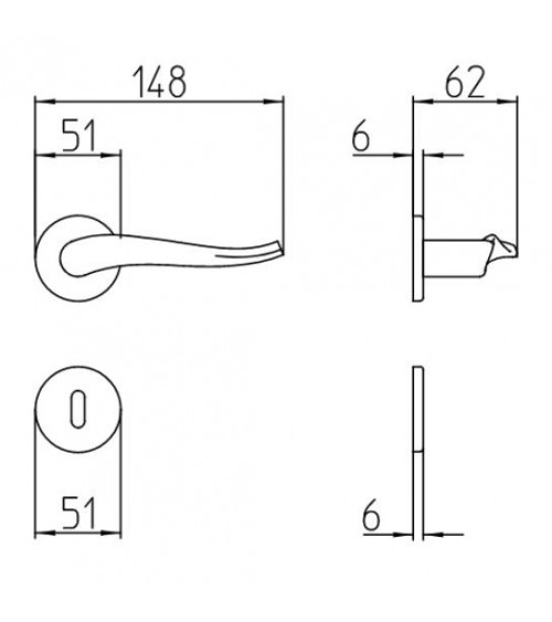 Tirador de puerta futurista Mandelli Spin diseño