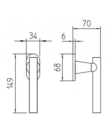 Tirador de ventana de cemento Mandelli JUNO - tirador de diseño