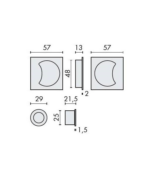 Tirador para puerta corredera moderna COLOMBO DESIGN con tirador de dedo diseño