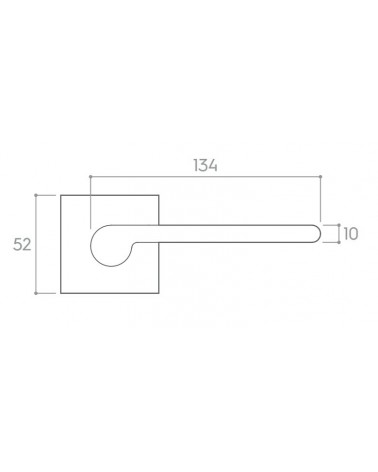 Tirador de puerta moderno Pandora con dimensiones
