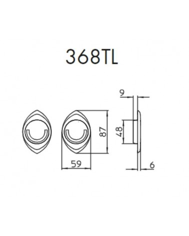 Tirador para puerta corredera elegante MANDELLI 368TL con dimensiones