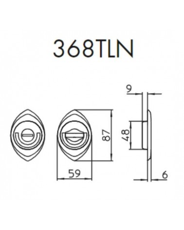 Tirador para puerta corredera moderna MANDELLI 368TLN con dimensiones