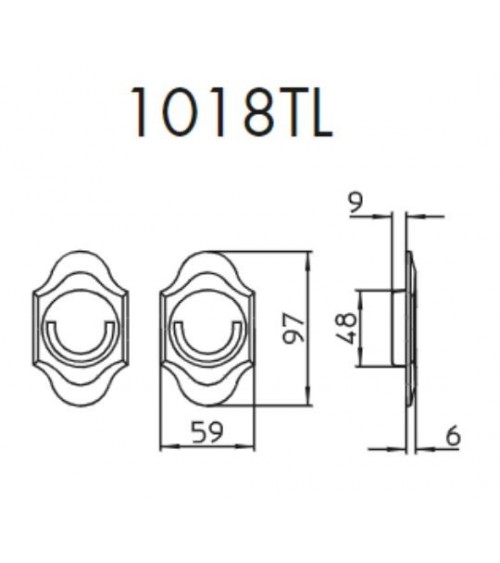 Tirador para puerta corredera sobria MANDELLI 1018TL ferretería de diseño