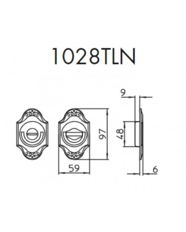 Tirador para puerta corredera elegante MANDELLI 1028TLN con dimensiones
