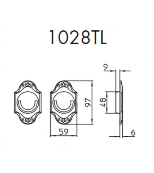 Tirador para puerta corredera depurada MANDELLI 1028TL herraje de diseño