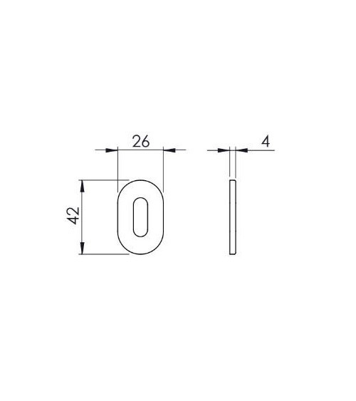 Roseta de puerta VERUM estándar, con llave de habitación - tirador de diseño