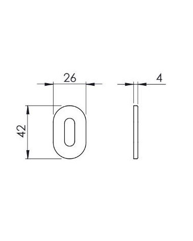 Roseta de puerta VERUM estándar, con llave de habitación - tirador de diseño