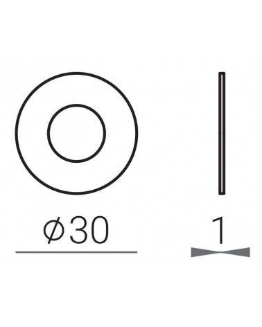 Arandela de 30 mm para tiradores de puerta VERUM - tirador de diseño