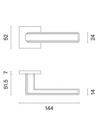 Tirador de puerta moderno RAFLESIA con dimensiones