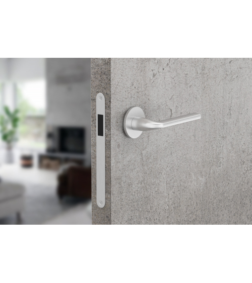 Manilla de puerta cromo satinado Scandi slim herrajes de diseño