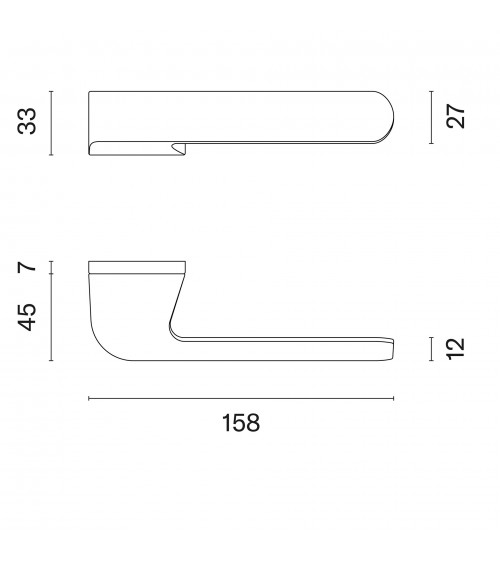 Manilla de puerta cromo pulido PLUMERIA manilla de diseño