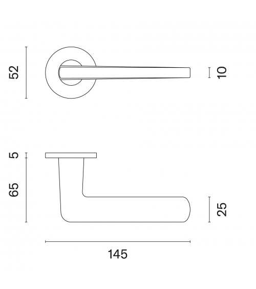Tirador de puerta cobre LIRA tirador de diseño