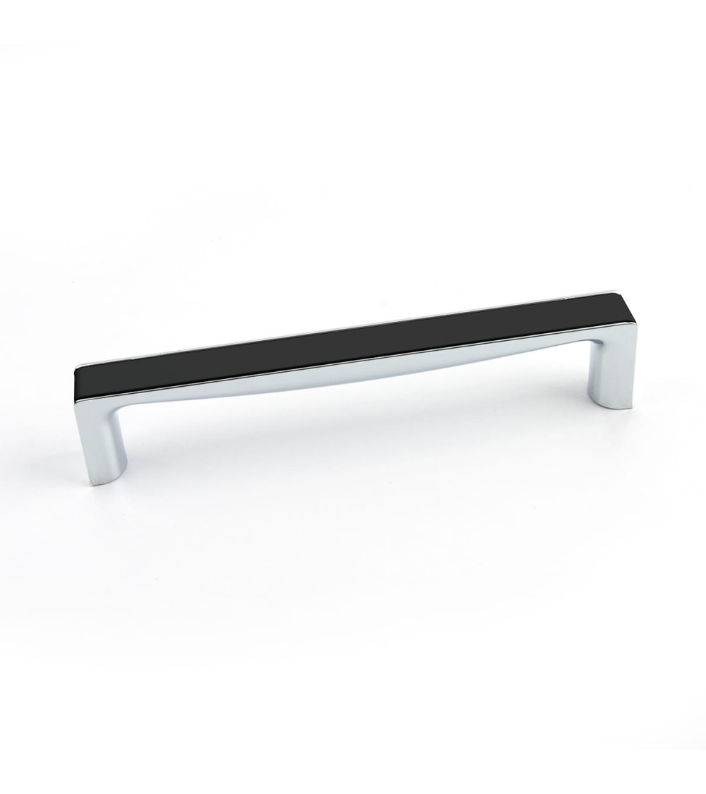 Tirador de mueble negro brillante/cromo brillante TWIX tirador de diseño