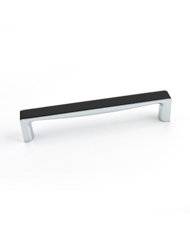 Tirador de mueble negro brillante/cromo brillante TWIX tirador de diseño