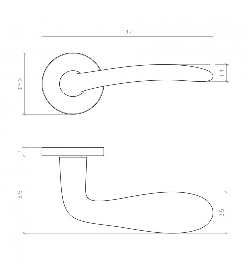 Tirador de puerta zamak AMBROSIA tirador de diseño