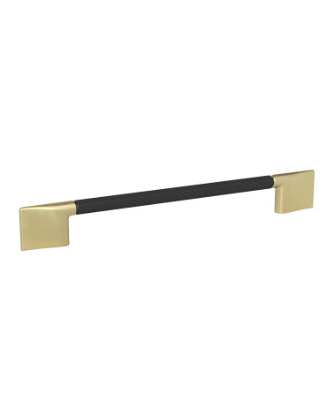 Tirador de mueble anodizado negro/oro mate REMO estriado diseño