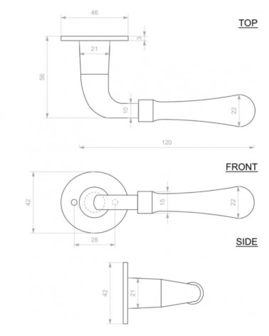 Tirador de puerta óxido en hierro 1200 - tirador de diseño