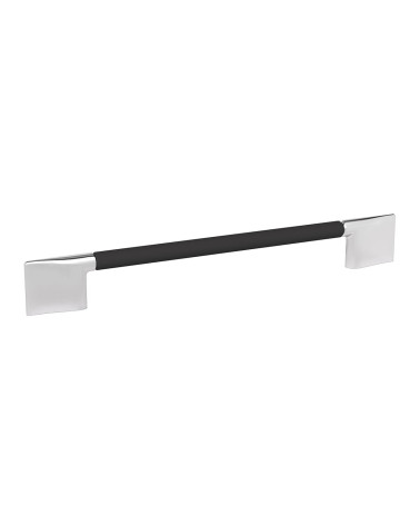 Tirador de mueble negro mate/cromo brillante REMO tirador de diseño