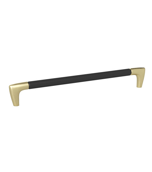 Tirador de mueble anodizado negro/oro mate ALAMBRE estriado tirador de diseño