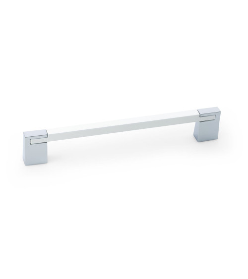 Tirador de mueble blanco brillante/cromo brillante PERO tirador de diseño