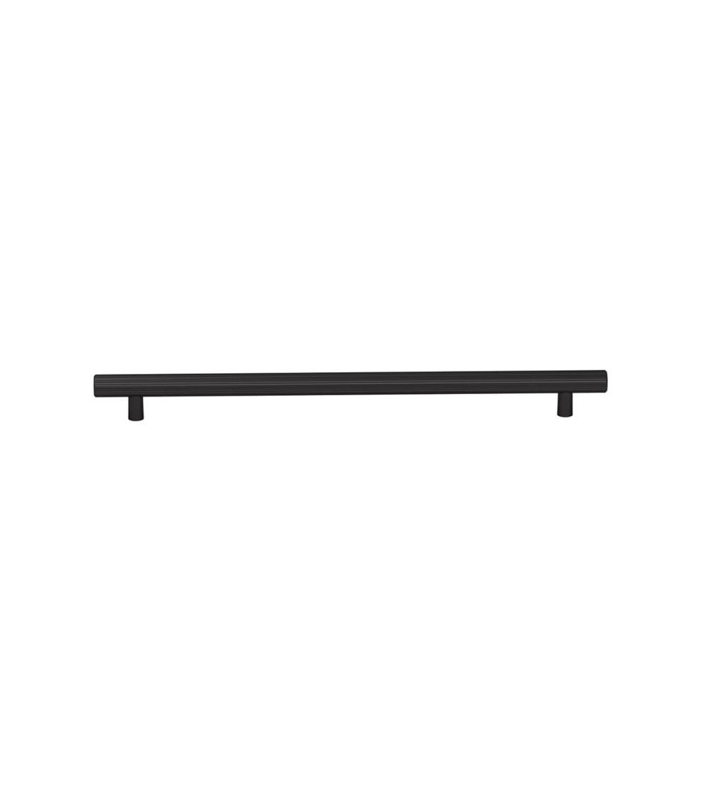 Tirador de mueble anodizado negro/negro mate ARNO de dos patillas tirador de diseño
