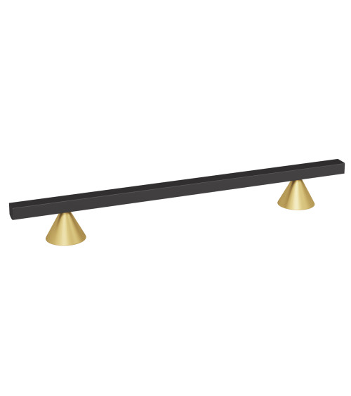 Tirador de mueble anodizado oro/negro mate CERT tirador de diseño