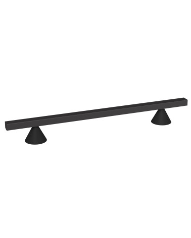 Tirador de mueble anodizado negro/negro mate CERT tirador de diseño