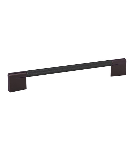 Tirador de mueble anodizado negro/titanio TIARA estriado diseño